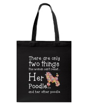Poodle Flowers Tote Bag thumbnail