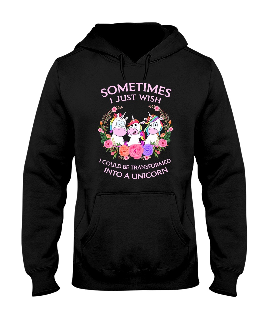 Unicorn transformed 111 Hooded Sweatshirt