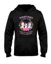 Unicorn transformed 111 Hooded Sweatshirt front