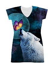 Wolf Moon with Butterfly 1506 All-over Dress thumbnail
