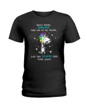 Unicorn sorry honey 1211 Ladies T-Shirt thumbnail