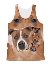 Staffy Heads 1506L All-over Unisex Tank front
