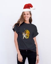 Unicorn Mummy DAB 2708 Classic T-Shirt lifestyle-holiday-crewneck-front-1