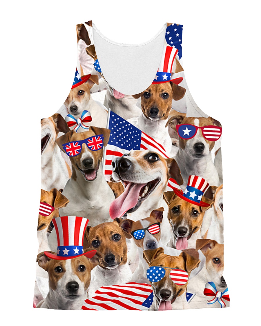 Jack Russell Terrier - Independence Day 506D All-over Unisex Tank