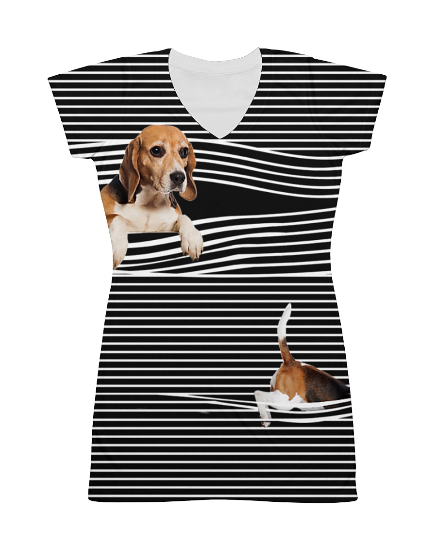 Beagle Striped All-over Dress