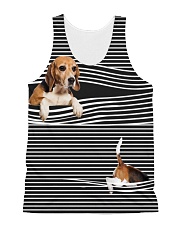 Beagle Striped All-over Unisex Tank thumbnail