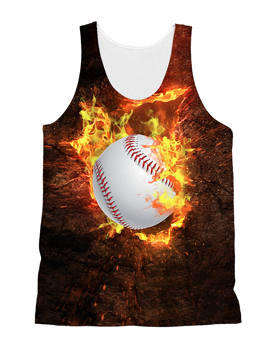 Baseball Fire 1606 All-over Unisex Tank