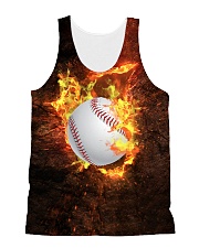 Baseball Fire 1606 All-over Unisex Tank front