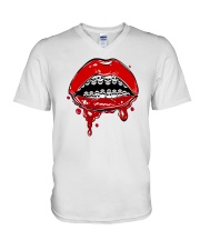 Skull lips 1906L V-Neck T-Shirt thumbnail