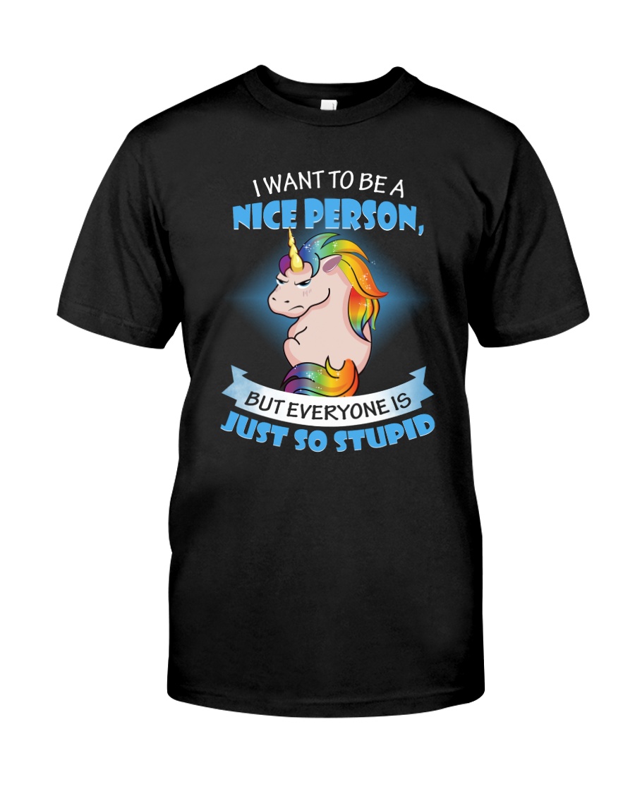 Unicorn nice person Classic T-Shirt