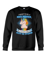 Unicorn nice person Crewneck Sweatshirt thumbnail