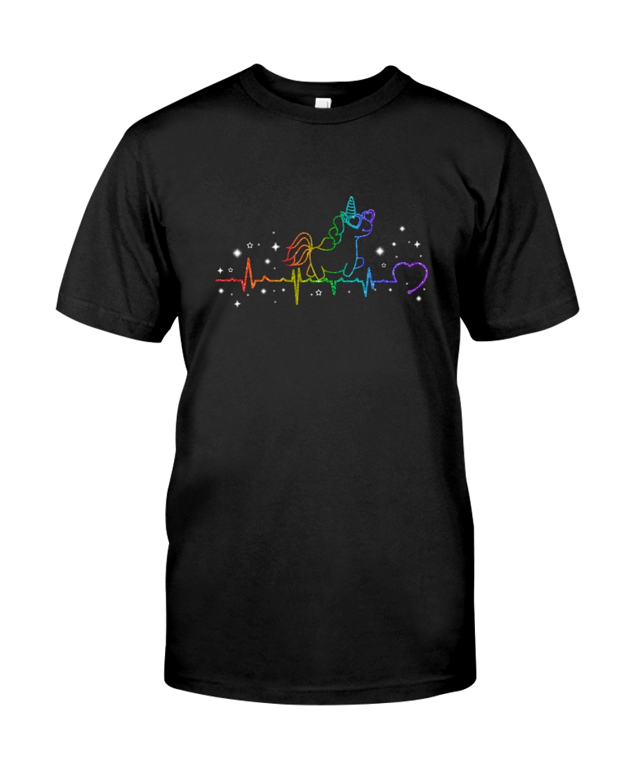 Unicorn heartbeat 1308 Classic T-Shirt