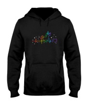 Unicorn heartbeat 1308 Hooded Sweatshirt thumbnail