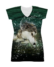 Siberian Husky Underwater 1406 All-over Dress thumbnail