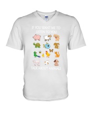 Vegan - Talk to animal 1906P V-Neck T-Shirt thumbnail