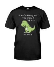 T-rex Happy 1806 Classic T-Shirt front