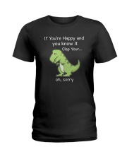 T-rex Happy 1806 Ladies T-Shirt thumbnail