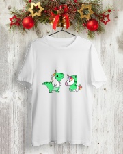 T-rex and Unicorn Classic T-Shirt lifestyle-holiday-crewneck-front-2