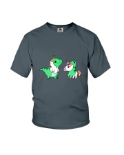 T-rex and Unicorn Youth T-Shirt thumbnail