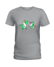 T-rex and Unicorn Ladies T-Shirt thumbnail
