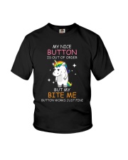Unicorn nice button 0708 Youth T-Shirt thumbnail