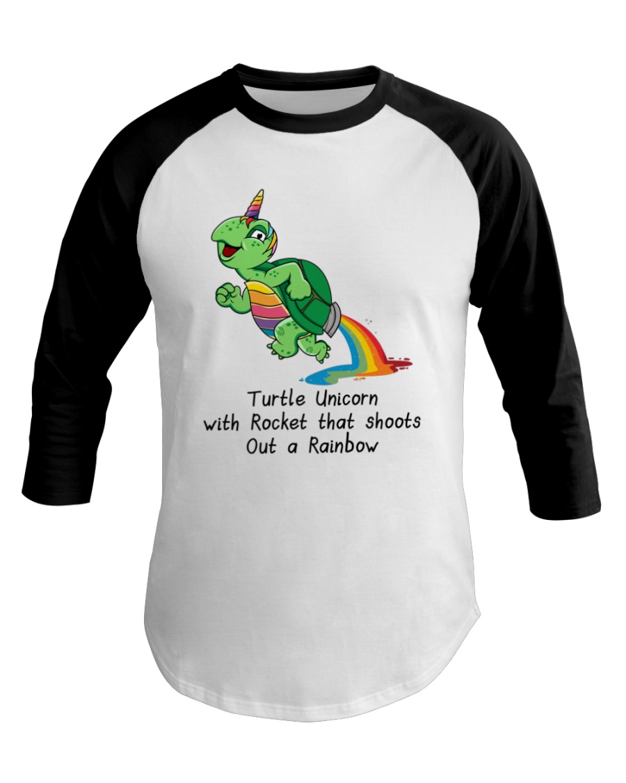 Unicorn Turtle 2311 Baseball Tee
