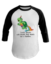 Unicorn Turtle 2311 Baseball Tee front