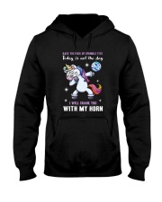 Unicorn I will shank you 150319 Hooded Sweatshirt thumbnail