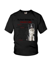 Boder collie - My heart belongs to 1406L Youth T-Shirt thumbnail