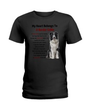 Boder collie - My heart belongs to 1406L Ladies T-Shirt thumbnail