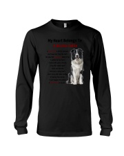 Boder collie - My heart belongs to 1406L Long Sleeve Tee thumbnail