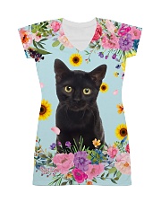 Black Cat Flower 1905 All-over Dress thumbnail