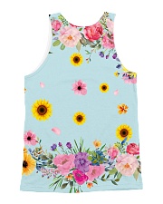 Black Cat Flower 1905 All-over Unisex Tank back