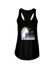 Unicorn and zebra 1209 Ladies Flowy Tank thumbnail