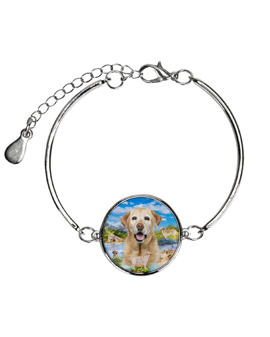 Labrador Retriever Happy Metallic Circle Bracelet