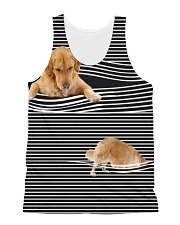 Golden Retriever Striped All-over Unisex Tank front