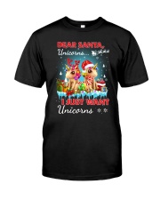 Unicorn Dear santa 2809 Classic T-Shirt thumbnail