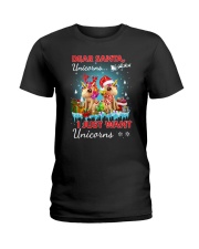 Unicorn Dear santa 2809 Ladies T-Shirt thumbnail