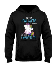 Unicorn late Hooded Sweatshirt thumbnail