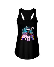 Death Riding Unicorn Ladies Flowy Tank thumbnail