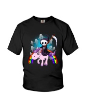 Death Riding Unicorn Youth T-Shirt thumbnail