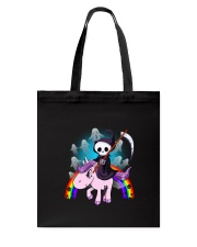 Death Riding Unicorn Tote Bag thumbnail