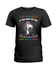 Unicorn I Have Anger Issues Ladies T-Shirt thumbnail