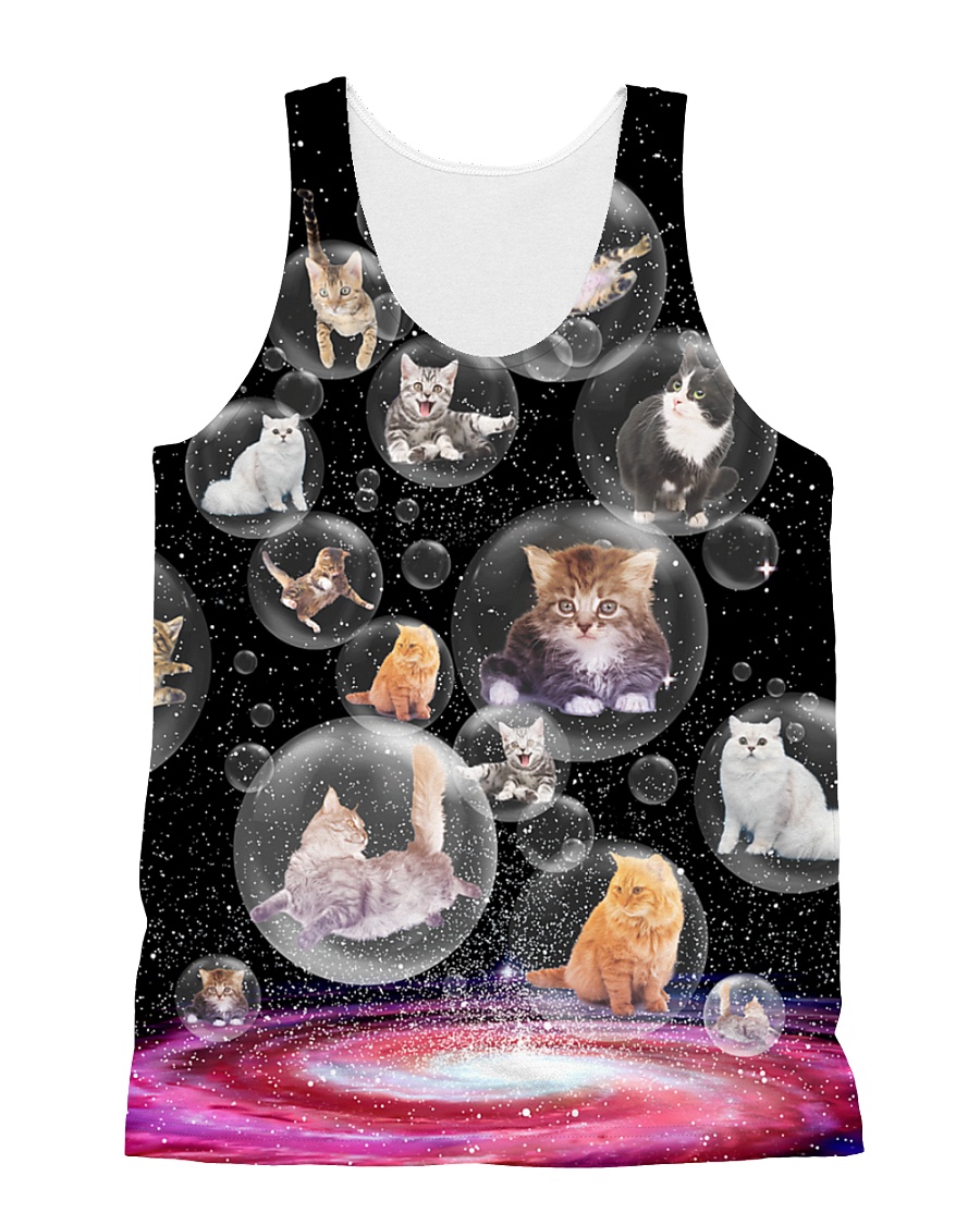 Cat Bubbles 1806 All-over Unisex Tank