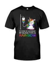 Unicorn rainbow blood 2507 Classic T-Shirt front