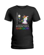 Unicorn rainbow blood 2507 Ladies T-Shirt thumbnail