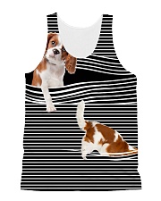 Cavalier King Charles Spaniel Stripped All-over Unisex Tank front