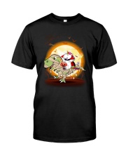T-rex and Unicorn Halloween 3007 Classic T-Shirt front