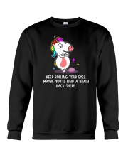Unicorn Rolling eyes 1311 Crewneck Sweatshirt thumbnail