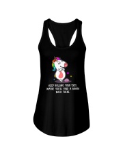 Unicorn Rolling eyes 1311 Ladies Flowy Tank thumbnail